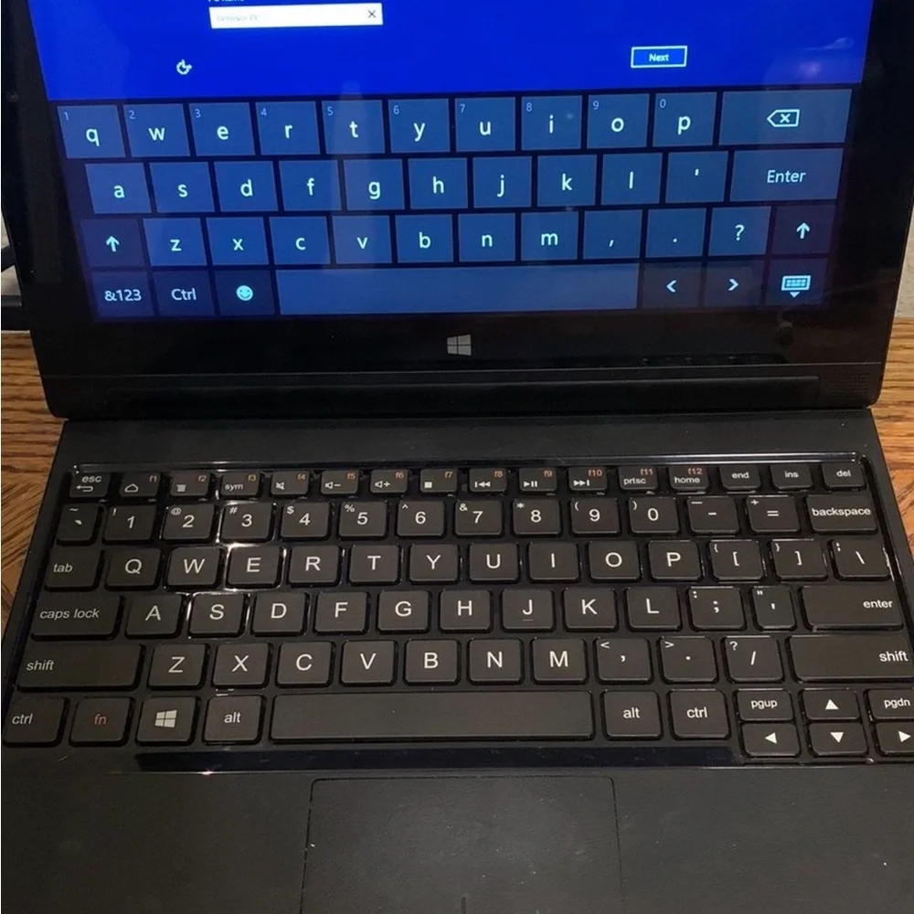 Lenovo Black Laptop with Silver Logo